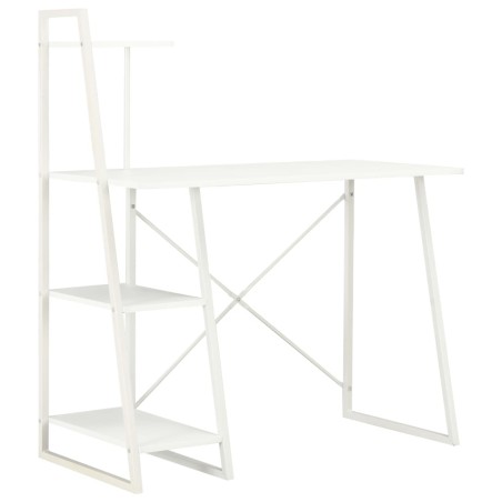 vidaXL Escritorio con estantería blanco 102x50x117 cm