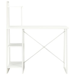 vidaXL Escritorio con estantería blanco 102x50x117 cm
