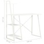vidaXL Escritorio con estantería blanco 102x50x117 cm vidaXL Escritorio con estantería blanco 102x50x117 cm
