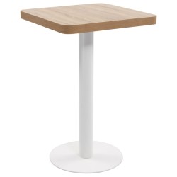 vidaXL Mesa de bistró MDF marrón claro 50x50 cm 