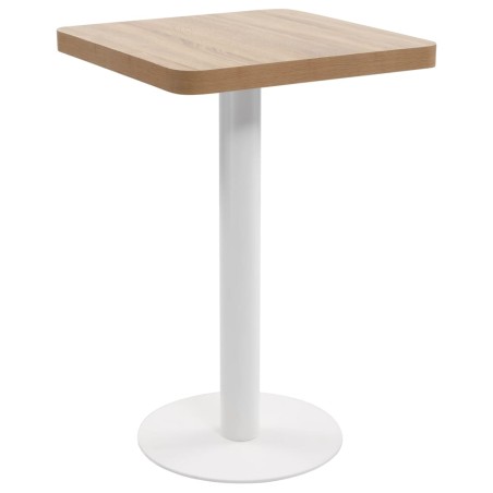 vidaXL Mesa de bistró MDF marrón claro 50x50 cm 