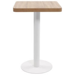 vidaXL Mesa de bistró MDF marrón claro 50x50 cm 