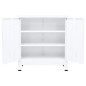vidaXL Baúl de almacenaje industrial acero blanco 90x40x100 cm vidaXL Baúl de almacenaje industrial acero blanco 90x40x100 cm