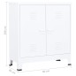 vidaXL Baúl de almacenaje industrial acero blanco 90x40x100 cm vidaXL Baúl de almacenaje industrial acero blanco 90x40x100 cm