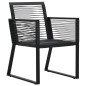 vidaXL Juego de comedor de jardín 5 piezas ratán PVC negro vidaXL Juego de comedor de jardín 5 piezas ratán PVC negro