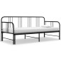 vidaXL Estructura de sofá cama extraíble metal negro 90x200 cm