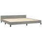 vidaXL Estructura de cama con cabecero terciopelo gris claro 200x200cm vidaXL Estructura de cama con cabecero terciopelo gris claro 200x200cm