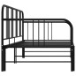 vidaXL Estructura de sofá cama extraíble metal negro 90x200 cm