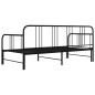 vidaXL Estructura de sofá cama extraíble metal negro 90x200 cm