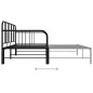 vidaXL Estructura de sofá cama extraíble metal negro 90x200 cm
