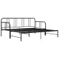 vidaXL Estructura de sofá cama extraíble metal negro 90x200 cm