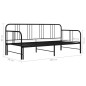 vidaXL Estructura de sofá cama extraíble metal negro 90x200 cm