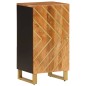 vidaXL Mueble auxiliar madera maciza mango marrón/negro 40x33,5x75 cm vidaXL Mueble auxiliar madera maciza mango marrón/negro 40x33,5x75 cm