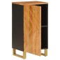 vidaXL Mueble auxiliar madera maciza mango marrón/negro 40x33,5x75 cm vidaXL Mueble auxiliar madera maciza mango marrón/negro 40x33,5x75 cm