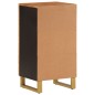 vidaXL Mueble auxiliar madera maciza mango marrón/negro 40x33,5x75 cm vidaXL Mueble auxiliar madera maciza mango marrón/negro 40x33,5x75 cm
