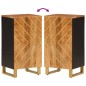 vidaXL Mueble auxiliar madera maciza mango marrón/negro 40x33,5x75 cm vidaXL Mueble auxiliar madera maciza mango marrón/negro 40x33,5x75 cm