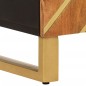 vidaXL Mueble auxiliar madera maciza mango marrón/negro 40x33,5x75 cm vidaXL Mueble auxiliar madera maciza mango marrón/negro 40x33,5x75 cm