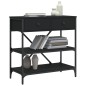 vidaXL Mesa consola madera de ingeniería negro 75x34,5x75 cm vidaXL Mesa consola madera de ingeniería negro 75x34,5x75 cm