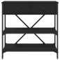 vidaXL Mesa consola madera de ingeniería negro 75x34,5x75 cm vidaXL Mesa consola madera de ingeniería negro 75x34,5x75 cm