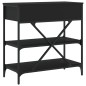 vidaXL Mesa consola madera de ingeniería negro 75x34,5x75 cm vidaXL Mesa consola madera de ingeniería negro 75x34,5x75 cm