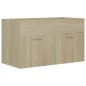vidaXL Mueble con lavabo madera de ingeniería roble Sonoma vidaXL Mueble con lavabo madera de ingeniería roble Sonoma