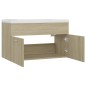 vidaXL Mueble con lavabo madera de ingeniería roble Sonoma vidaXL Mueble con lavabo madera de ingeniería roble Sonoma
