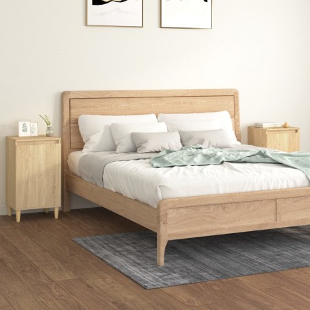 vidaXL Mesitas de noche 2 uds madera contrachapada roble 40x35x70 cm