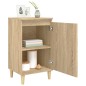 vidaXL Mesitas de noche 2 uds madera contrachapada roble 40x35x70 cm