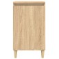 vidaXL Mesitas de noche 2 uds madera contrachapada roble 40x35x70 cm