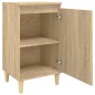 vidaXL Mesitas de noche 2 uds madera contrachapada roble 40x35x70 cm