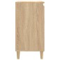 vidaXL Mesitas de noche 2 uds madera contrachapada roble 40x35x70 cm