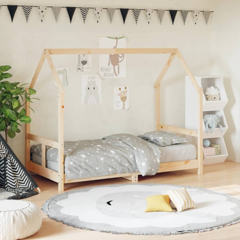 vidaXL Estructura de cama para niños madera maciza de pino 80x160 cm vidaXL Estructura de cama para niños madera maciza de pino 80x160 cm