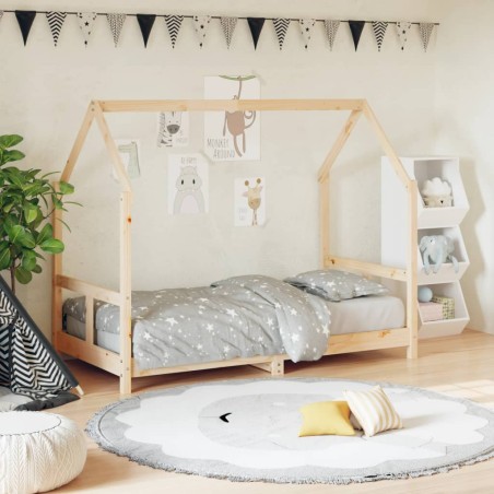 vidaXL Estructura de cama para niños madera maciza de pino 80x160 cm
