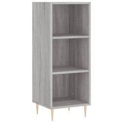 vidaXL Aparador de madera de ingeniería gris Sonoma 34,5x32,5x90 cm