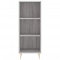 vidaXL Aparador de madera de ingeniería gris Sonoma 34,5x32,5x90 cm