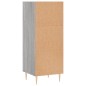 vidaXL Aparador de madera de ingeniería gris Sonoma 34,5x32,5x90 cm