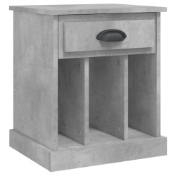 vidaXL Mesita de noche gris hormigón 43x36x50 cm