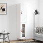 vidaXL Aparador alto madera contrachapada blanco brillo 34,5x34x180 cm vidaXL Aparador alto madera contrachapada blanco brillo 34,5x34x180 cm