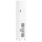 vidaXL Aparador alto madera contrachapada blanco brillo 34,5x34x180 cm vidaXL Aparador alto madera contrachapada blanco brillo 34,5x34x180 cm