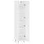 vidaXL Aparador alto madera contrachapada blanco brillo 34,5x34x180 cm vidaXL Aparador alto madera contrachapada blanco brillo 34,5x34x180 cm