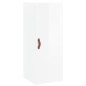 vidaXL Aparador alto madera contrachapada blanco brillo 34,5x34x180 cm vidaXL Aparador alto madera contrachapada blanco brillo 34,5x34x180 cm