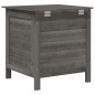 vidaXL Arcón de jardín madera maciza abeto gris antracita 50x49x56,5cm vidaXL Arcón de jardín madera maciza abeto gris antracita 50x49x56,5cm