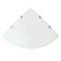 vidaXL Estantes esquina 2 uds soportes cromados vidrio blanco 45x45 cm vidaXL Estantes esquina 2 uds soportes cromados vidrio blanco 45x45 cm