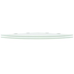 vidaXL Estantes esquina 2 uds soportes cromados vidrio blanco 45x45 cm