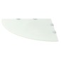 vidaXL Estantes esquina 2 uds soportes cromados vidrio blanco 45x45 cm vidaXL Estantes esquina 2 uds soportes cromados vidrio blanco 45x45 cm