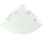 vidaXL Estantes esquina 2 uds soportes cromados vidrio blanco 45x45 cm vidaXL Estantes esquina 2 uds soportes cromados vidrio blanco 45x45 cm