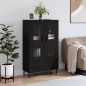vidaXL Aparador alto madera de ingeniería negro 69,5x31x115 cm vidaXL Aparador alto madera de ingeniería negro 69,5x31x115 cm