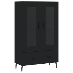 vidaXL Aparador alto madera de ingeniería negro 69,5x31x115 cm