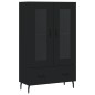 vidaXL Aparador alto madera de ingeniería negro 69,5x31x115 cm vidaXL Aparador alto madera de ingeniería negro 69,5x31x115 cm