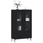 vidaXL Aparador alto madera de ingeniería negro 69,5x31x115 cm vidaXL Aparador alto madera de ingeniería negro 69,5x31x115 cm